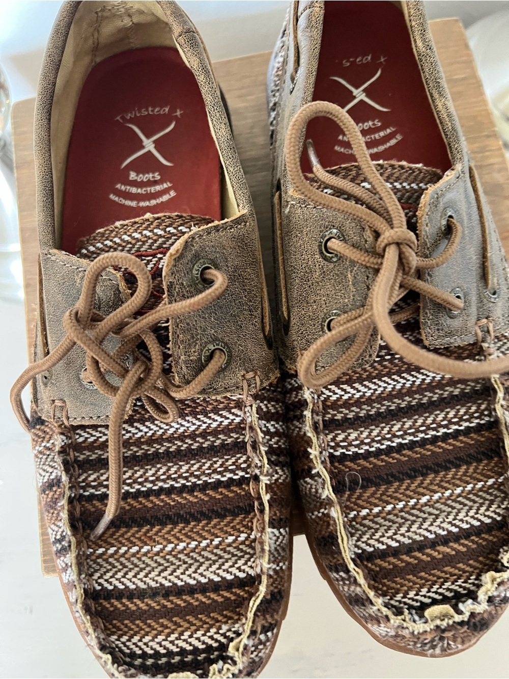 Twisted X western driving moccasins boat shoes size 7